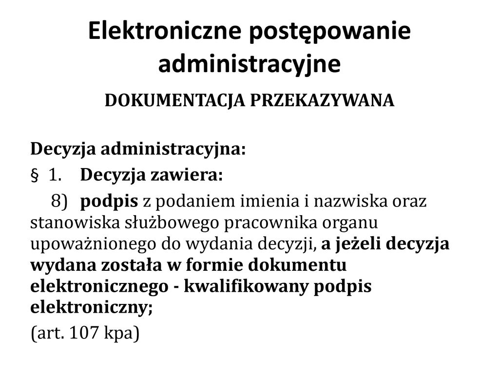 Elektroniczne Post Powanie Administracyjne Ppt Pobierz